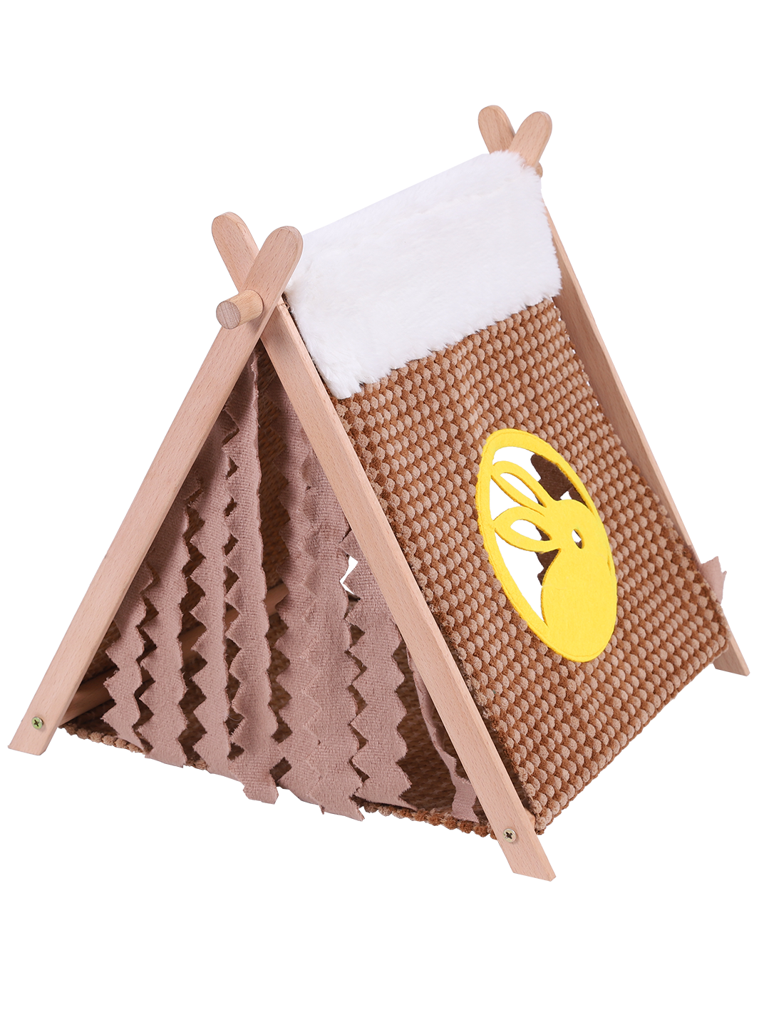 bunny tent ITANDME Small Animal Small Pet Wooden Tent with Small Window, Foldable – Itandme