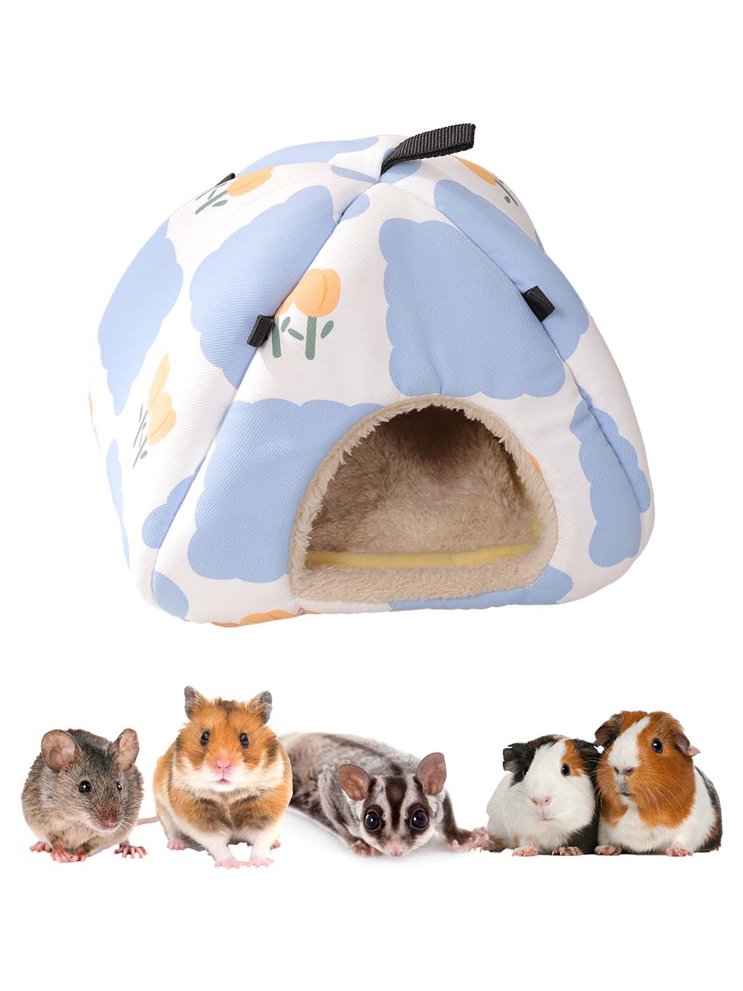 ITANDME Hamster Nest, Winter Warm Bed House, Small Pet Plush Hammock Suitable for Birds Parrots Ferrets Hamsters Chipmunks Guinea Pigs Bunnies