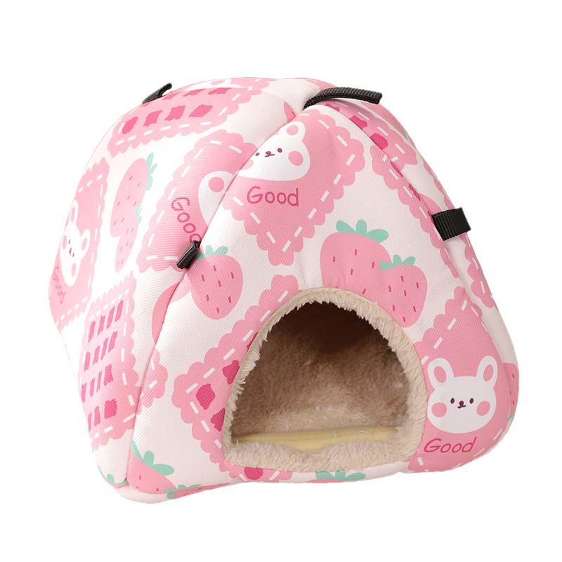 ITANDME Hamster Nest, Winter Warm Bed House, Small Pet Plush Hammock Suitable for Birds Parrots Ferrets Hamsters Chipmunks Guinea Pigs Bunnies