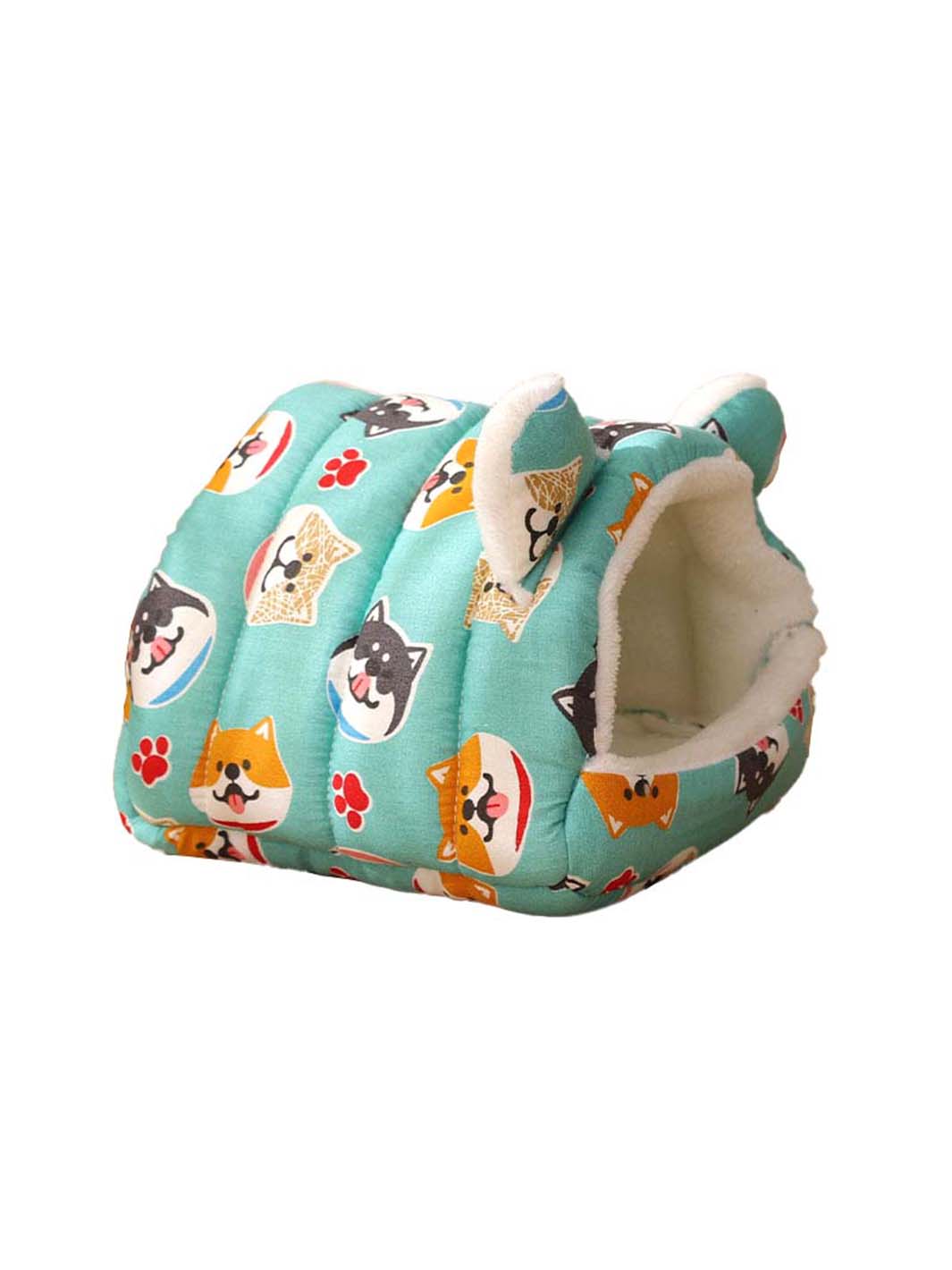 Hamster Rabbit Patterned Warm Bed with Ears Chinchilla Warming Supplies Small Pet Cotton Nest Mouse Nest Pad Squirrel Hedgehog Guinea Chinchilla Pig Bed House Cage Nest Hamster Accessories