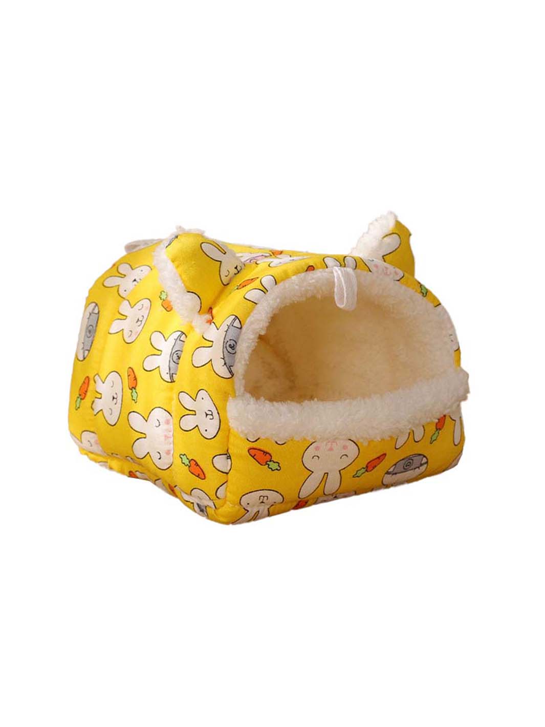 Hamster Rabbit Patterned Warm Bed with Ears Chinchilla Warming Supplies Small Pet Cotton Nest Mouse Nest Pad Squirrel Hedgehog Guinea Chinchilla Pig Bed House Cage Nest Hamster Accessories