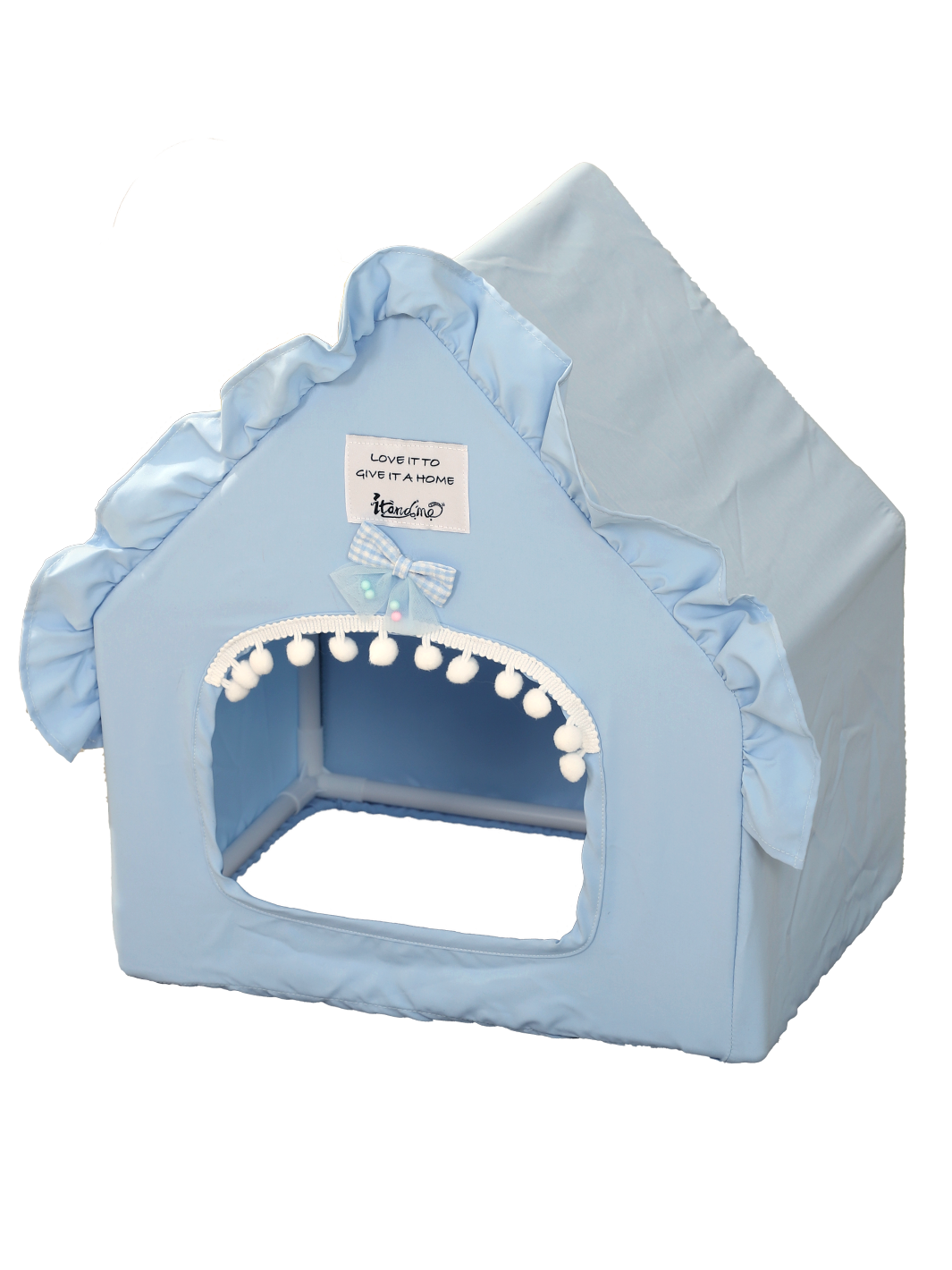 ITANDME Small Pet Hideout Tent - Machine Washable, Triangle-Shaped Polyester House with PVC Support for Hamsters, Mice, Rabbits - Cozy and Secure Habitat, Hideaway Tent|Playful Design|Durable Polyester, Pet House
