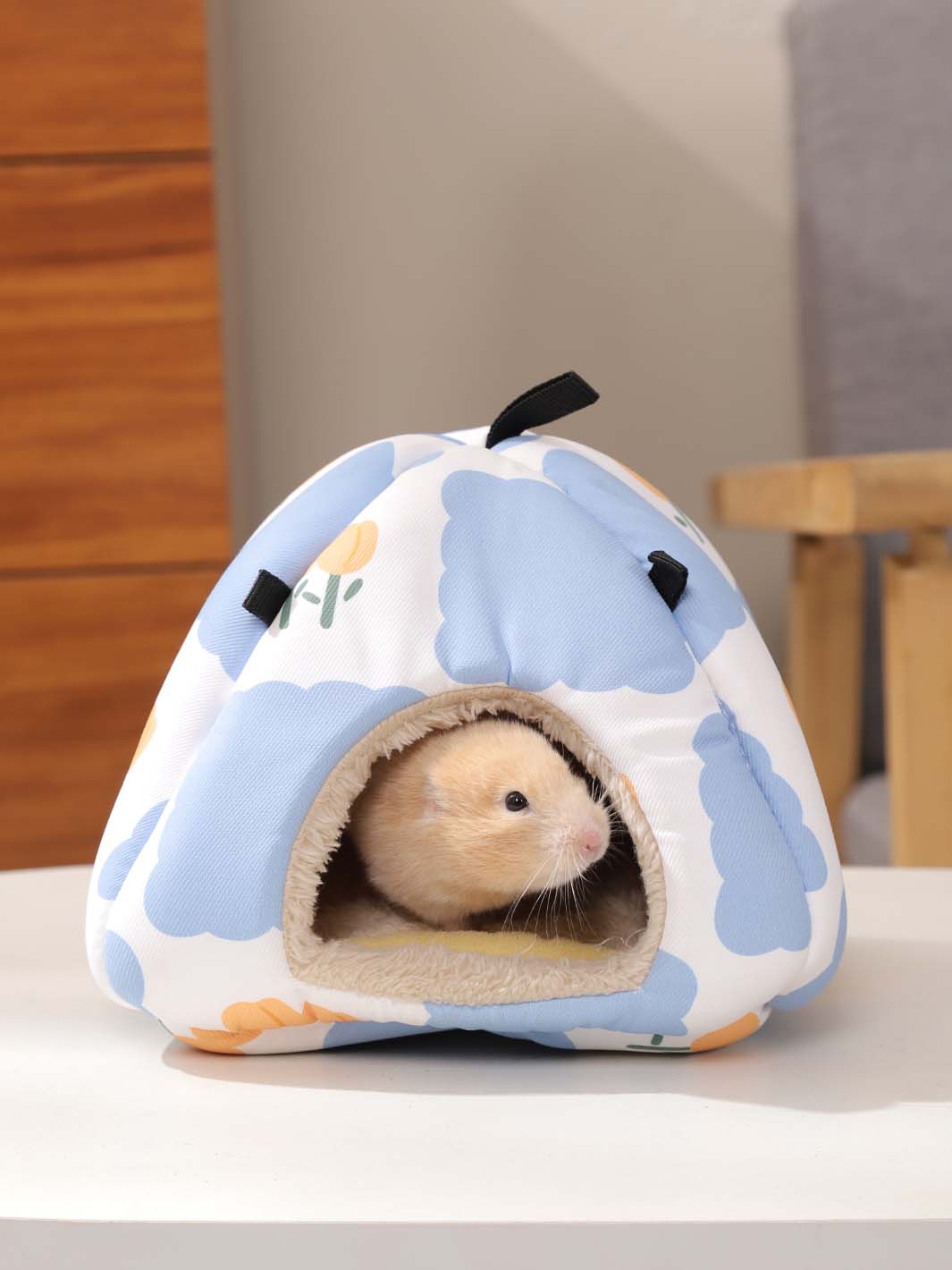 ITANDME Hamster Nest, Winter Warm Bed House, Small Pet Plush Hammock Suitable for Birds Parrots Ferrets Hamsters Chipmunks Guinea Pigs Bunnies