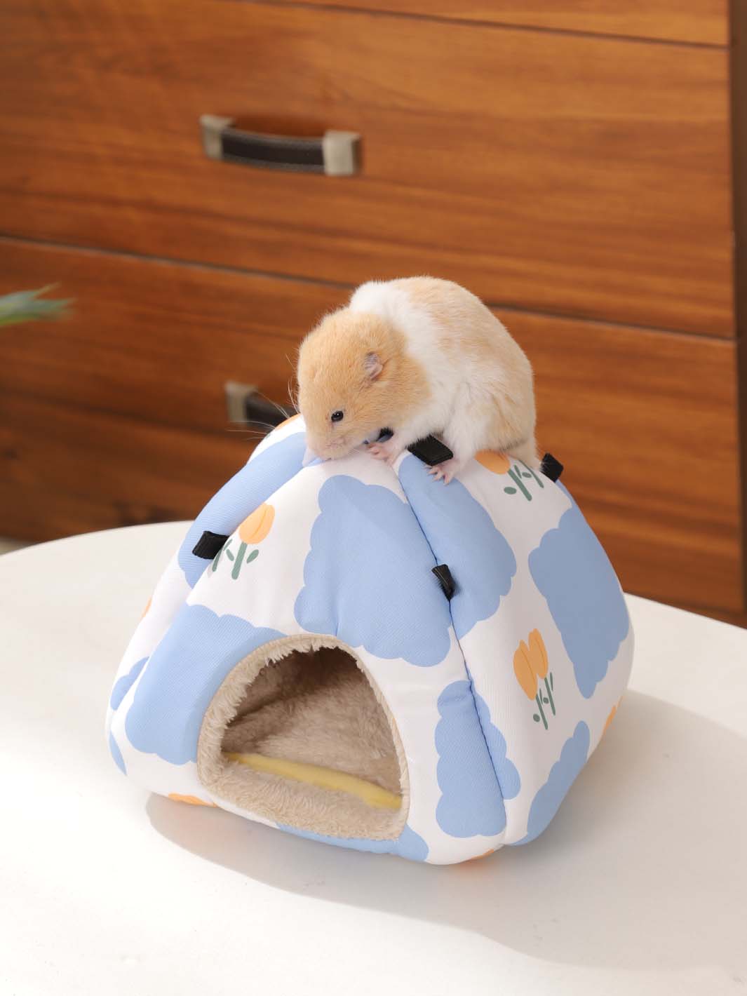 ITANDME Hamster Nest, Winter Warm Bed House, Small Pet Plush Hammock Suitable for Birds Parrots Ferrets Hamsters Chipmunks Guinea Pigs Bunnies